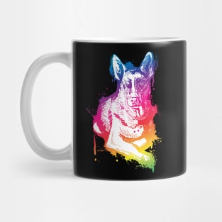 'Splash Art German shepherd' German Shepherd Dog Mug